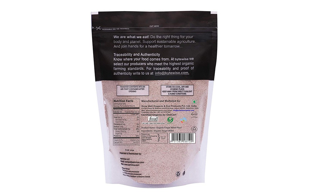 Bytewise Organic Ragi Atta    Pack  1 kilogram